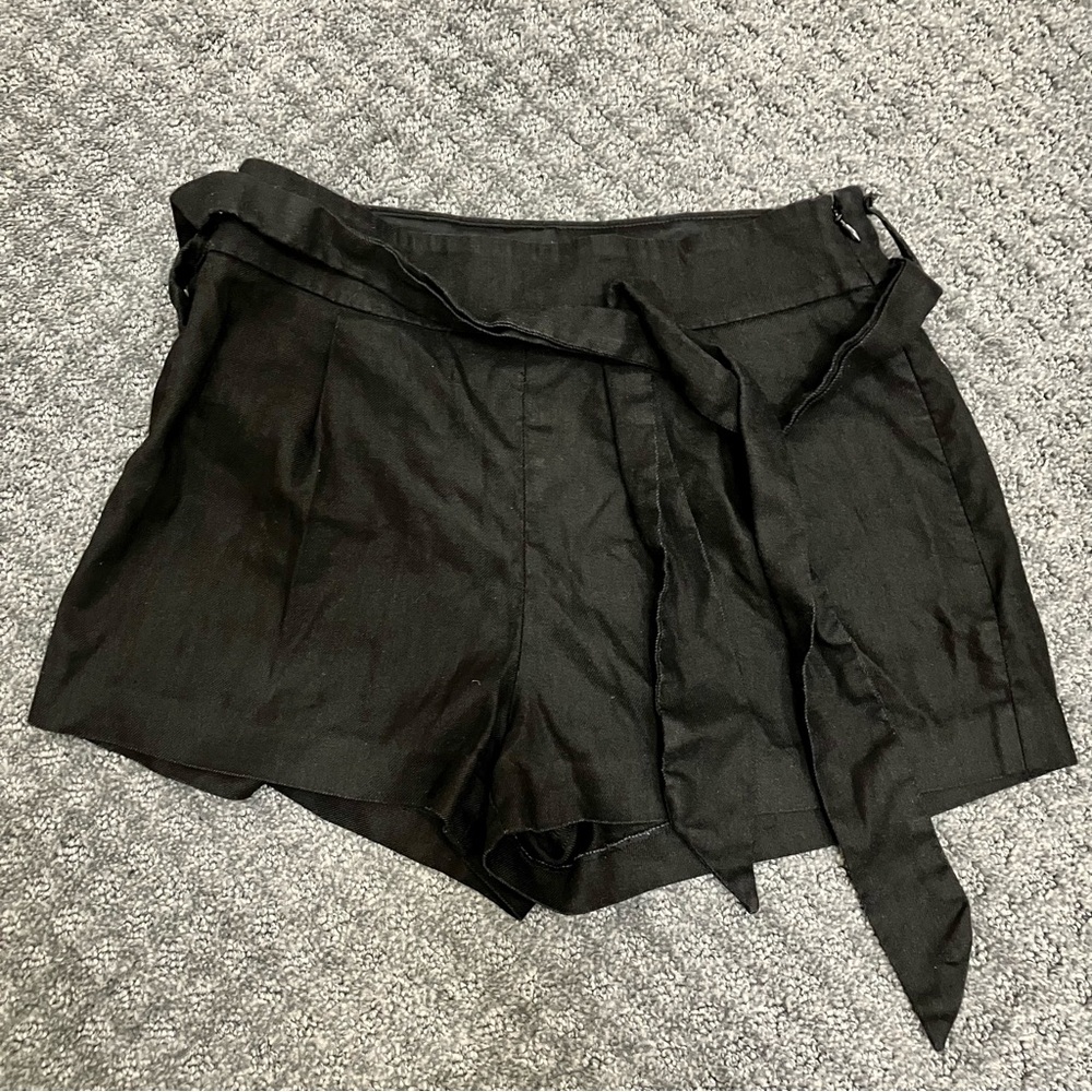 Express Black High Waist High Rise Midi Women's Shorts
